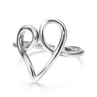 925 Sterling Silver Minimalism Heart Rings for Women - Golonzo -                                                                             