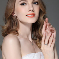 925 Sterling Silver Sparkling Bow Knot Stackable Ring - Golonzo -                                                                             