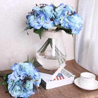 9pcs Artificial Hydrangea Flowers - Golonzo -                                                                             