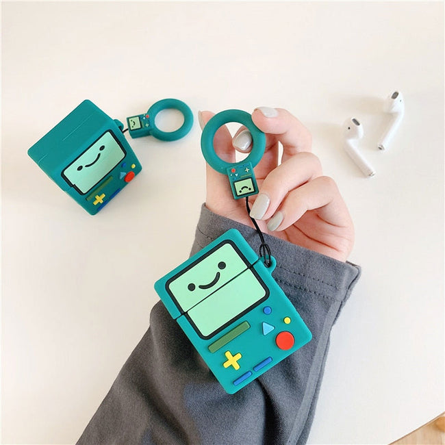 AirPod 2 Case 3D Adventure Time Game Machine Soft Silicone Earphone Cases - Golonzo -                                                                             