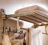 Aluminum Antique Brass Bath Towel Rack - Golonzo -                                                                             