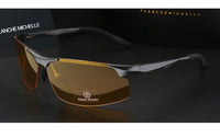 Aluminum Magnesium Men Sunglasses Polarized - Night Driving Goggles - Golonzo -                                                                             