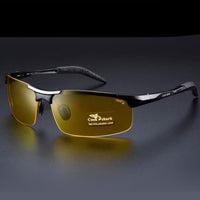 Aluminum Magnesium Men's Sunglasses - HD polarized Sunglasses - Golonzo -                                                                             