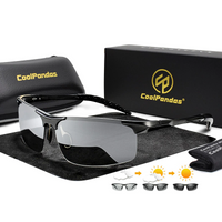 Aluminum Rimless Photochromic Polarized Sunglasses - Golonzo -                                                                             