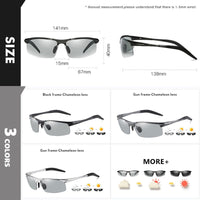 Aluminum Rimless Photochromic Polarized Sunglasses - Golonzo -                                                                             
