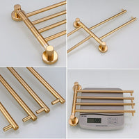 Aluminum Towel Rack Bathroom Rail Hanger Brass Towel Holder - Golonzo -                                                                             