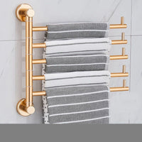 Aluminum Towel Rack Bathroom Rail Hanger Brass Towel Holder - Golonzo -                                                                             