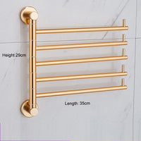 Aluminum Towel Rack Bathroom Rail Hanger Brass Towel Holder - Golonzo -                                                                             