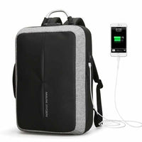 Anti-thief USB Recharging Men Backpack - NO Key TSA Lock Design - Golonzo -                                                                             
