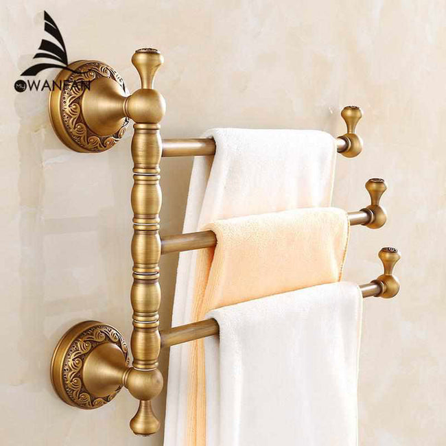 Antique Brass Towel Racks 3-4 Tiers Bars - Golonzo -                                                                             