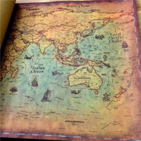 Antique Painting World Map Wall Sticker - Golonzo -                                                                             