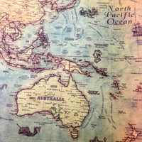 Antique Painting World Map Wall Sticker - Golonzo -                                                                             