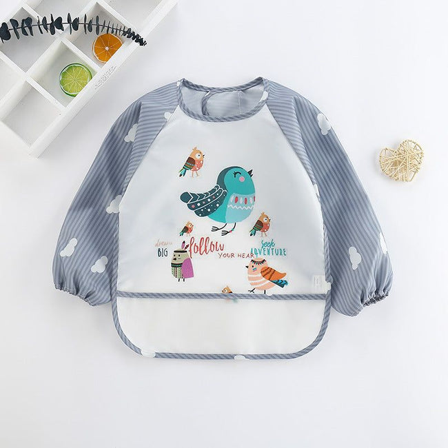 Baby Bibs Burp Cloths Waterproof Long Sleeve - Golonzo -                                                                             