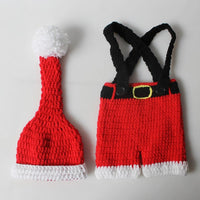 Baby Cute Crochet Knit Christmas Hat Santa - Golonzo -                                                                             