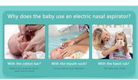 Baby Nose Cleaner - USB Rechargeable Electric Nasal Aspirator - Golonzo -                                                                             