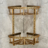 Bathroom Shelves 2 Layer Antique Metal Shower Corner - Golonzo -                                                                             