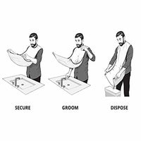 Beard Shaving Bib - Hair Clippings Catcher & Grooming Cape Apron - Golonzo -                                                                             