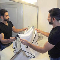 Beard Shaving Bib - Hair Clippings Catcher & Grooming Cape Apron - Golonzo -                                                                             