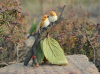 Bird Decor Micro Mini Animals Garden Miniature Figurines Frog on Leaf Animal - Golonzo -                                                                             