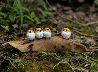 Bird Decor Micro Mini Animals Garden Miniature Figurines Frog on Leaf Animal - Golonzo -                                                                             