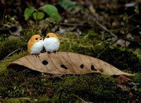 Bird Decor Micro Mini Animals Garden Miniature Figurines Frog on Leaf Animal - Golonzo -                                                                             