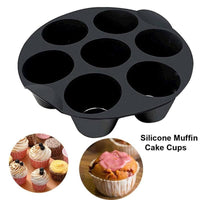 Black Silicone Air Fryer Cupcake Muffin Baking - Golonzo -                                                                             