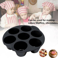 Black Silicone Air Fryer Cupcake Muffin Baking - Golonzo -                                                                             