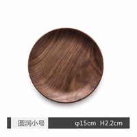 Black Walnut Wooden Dish - Home Creative European Food Plate - Golonzo -                                                                             