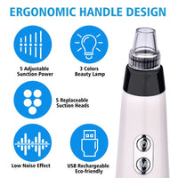 Blackhead Vacuum Suction - Pore Vacuum Cleaner Facial Blackhead Acne Removal Tools - Golonzo -                                                                             