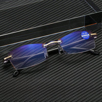 Blue Light Blocking Square Rimless Reading Glasses - Golonzo -                                                                             