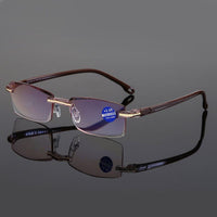 Blue Light Blocking Square Rimless Reading Glasses - Golonzo -                                                                             