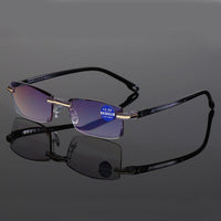 Blue Light Blocking Square Rimless Reading Glasses - Golonzo -                                                                             