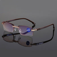 Blue Light Blocking Square Rimless Reading Glasses - Golonzo -                                                                             