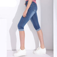 Blue Skinny Capris Jeans - Golonzo -                                                                             