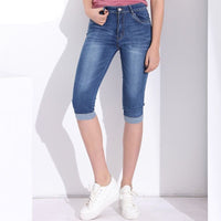 Blue Skinny Capris Jeans - Golonzo -                                                                             