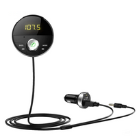 Bluetooth 5.0 Handsfree Car Kit + 3.5mm Jack AUX Audio MP3 Player Wireless FM Transmitter - Golonzo -                                                                             