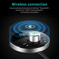 Bluetooth 5.0 Handsfree Car Kit + 3.5mm Jack AUX Audio MP3 Player Wireless FM Transmitter - Golonzo -                                                                             