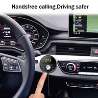 Bluetooth 5.0 Handsfree Car Kit + 3.5mm Jack AUX Audio MP3 Player Wireless FM Transmitter - Golonzo -                                                                             