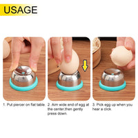 Boiled Egg Piercer Stainless Steel Egg Prickers - Golonzo -                                                                             