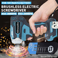 Brushless Cordless Rechargable Electric Screwdriver Impact Wrench - Golonzo -                                                                             