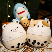 Bubble Tea Cup Animal Plush - Golonzo -                                                                             