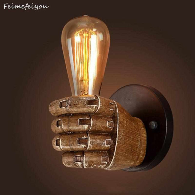 CLASSICAL RESIN FIST WALL LAMPS - Golonzo -                                                                             