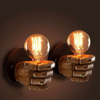 CLASSICAL RESIN FIST WALL LAMPS - Golonzo -                                                                             