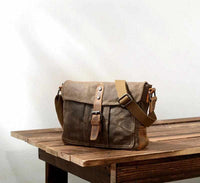Canvas Vintage Satchel Bag - Golonzo -                                                                             