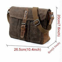 Canvas Vintage Satchel Bag - Golonzo -                                                                             