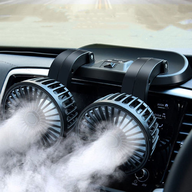 Car Electric Fan - Car Air Cooling 360 Degree Adjustable - Golonzo -                                                                             