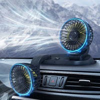 Car Electric Fan - Car Air Cooling 360 Degree Adjustable - Golonzo -                                                                             