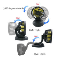Car Electric Fan - Car Air Cooling 360 Degree Adjustable - Golonzo -                                                                             