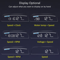 Car Head Up Display - Windshield Speed Projector - Golonzo -                                                                             