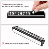 Car Parking Card - Luminous Magnetic Phone Number Plate - Golonzo -                                                                             